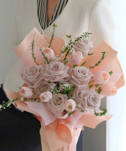 MANTA MIX PINK TULIP M BOUQUET
