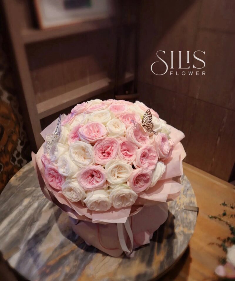 WHITE - PINK OHARA L BOUQUET