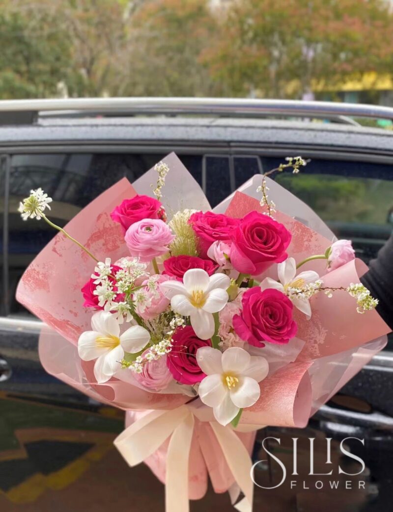 PINK PLOY MIX TULIP M BOUQUET