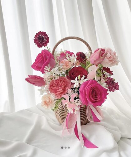 FLOWER BASKET PINKPLOY MIX S