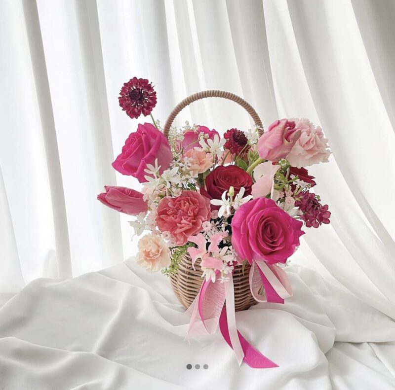 FLOWER BASKET PINKPLOY MIX S