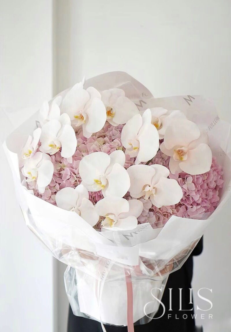 HYDRANGE PINK ORCHIRD BOUQUET