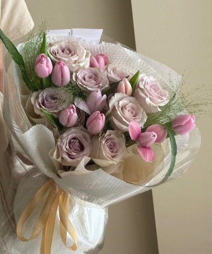 QUICKSAND ROSE & TULIP BOUQUET