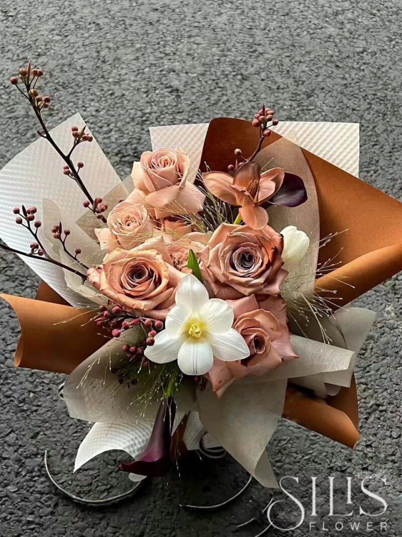 VINTAGE CAPUCHINO MIX S BOUQUET - Ảnh 2