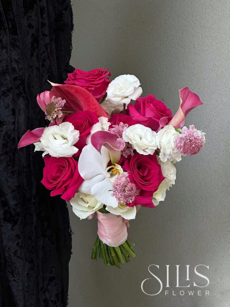 WHITE HOT PINK - BRIDAL FLOWER 002