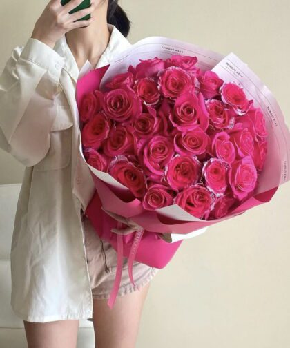 PINKPLOY WRAPPING PINK L BOUQUET