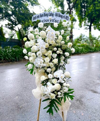 WHITE CONDOLENCE ORCHID 003