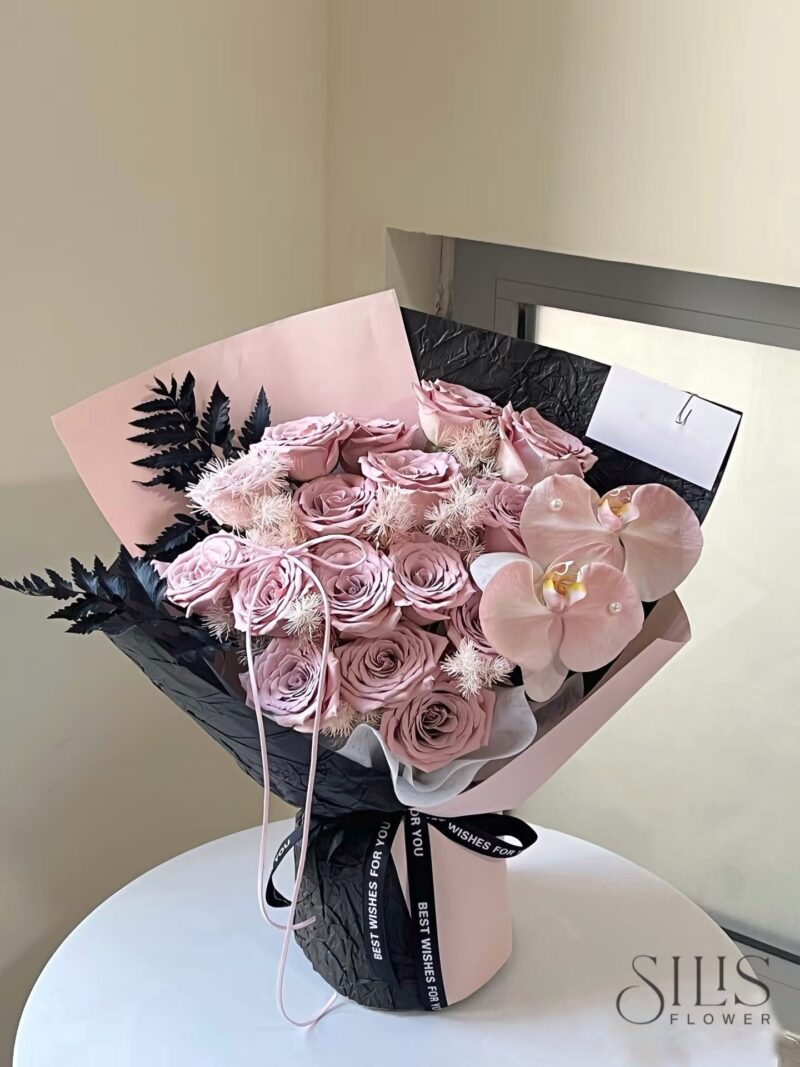 Black pink tone mix orchid size M