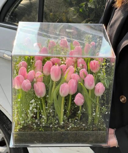 Mica box pink tulip