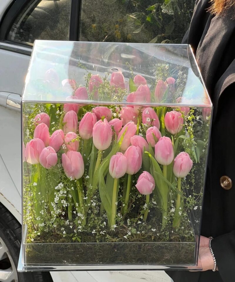 Mica box pink tulip