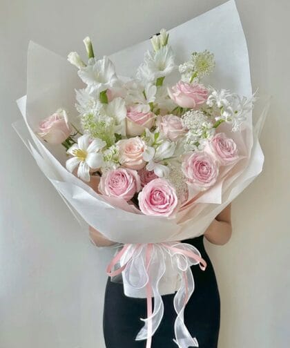 PINKROSE MIX LAYON BOUQUET