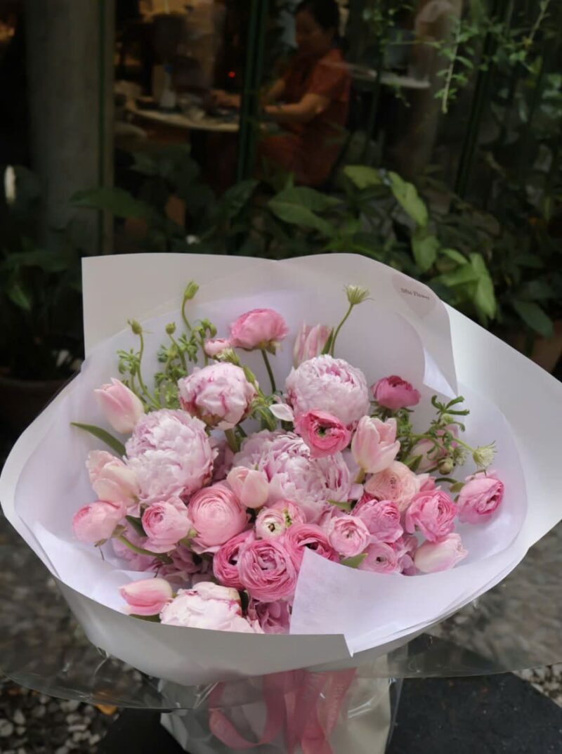 PEONY MIX PINK TULIP PREMIUM BOUQUET