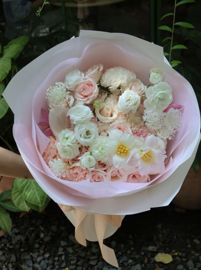 OHARA ROSE MIX WHITE TULIP