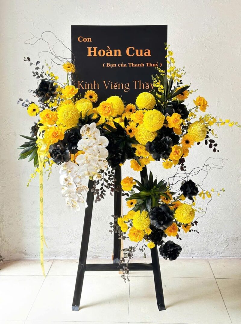 WHITE/BLACK TONE FLOWER BOARD STAND