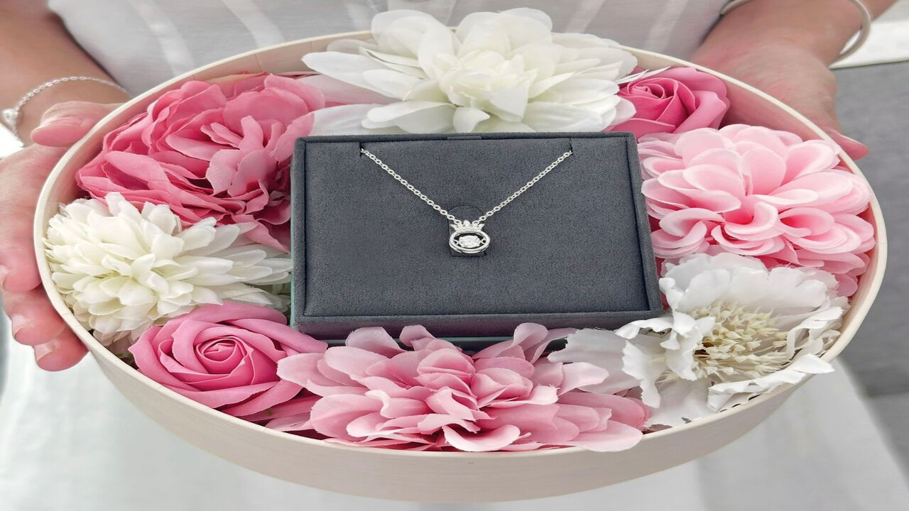 Valentine Flowers Paired with Jewelry