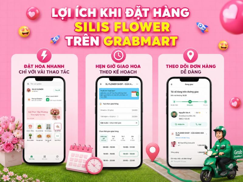 Hướng dẫn đặt hàng Silis Flower trên Grabmart 2 Hướng dẫn mua hàng Grab
